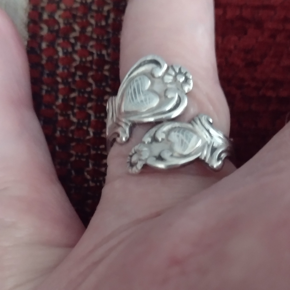 AVON sterling spoon ring.